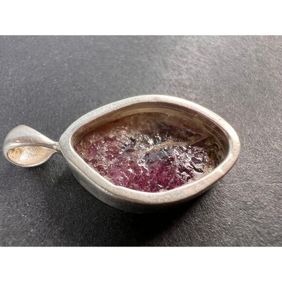 NEW Watermelon pink tourmaline sterling silver pendant 2.51 grams - Picture 4 of 8